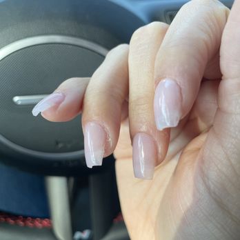 Davie Nails - Tiny bubbles in every single nail...and these on my right hand are soooo crooked - Nail Salons Near Me - Davie, Florida Davie Nails - Tiny bubbles in every single nail...and these on my right hand are soooo crooked - Nail Salons Near Me - Davie, Florida