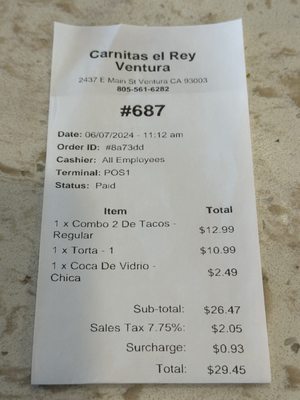 Menu photo 5 Carnitas El Rey Ventura, CA Menu photo 5 Carnitas El Rey Ventura, CA