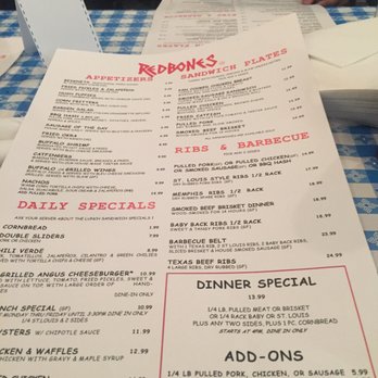 Redbones BBQ - There's just so much to enjoy on this menu! - Barbeque Near Me - Somerville, Massachusetts