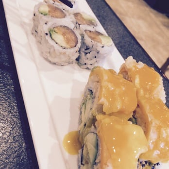 Moon Sushi - Salmon Avocado maki and Yummy Yam special roll - Japanese Near Me - Mississauga, Ontario Moon Sushi - Salmon Avocado maki and Yummy Yam special roll - Japanese Near Me - Mississauga, Ontario