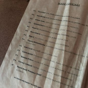 Vintage Sofa Bar - Cocktail list - Wine Bars Near Me - Winston-Salem, North Carolina