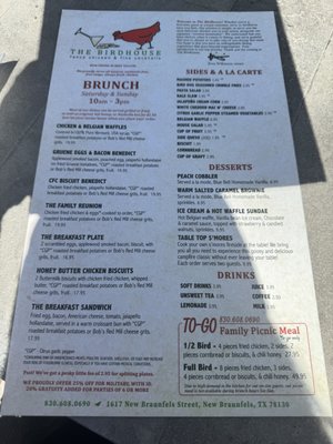 Menu photo 1 The Birdhouse New Braunfels, TX Menu photo 1 The Birdhouse New Braunfels, TX