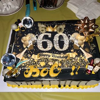 La Baguette Bakery - a black and gold birthday cake - Bakeries Near Me - Chicago, Illinois La Baguette Bakery - a black and gold birthday cake - Bakeries Near Me - Chicago, Illinois