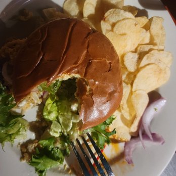 Urban Roast - Crab cake sandwich with chips - Coffee & Tea Near Me - Washington, DC, District of Columbia