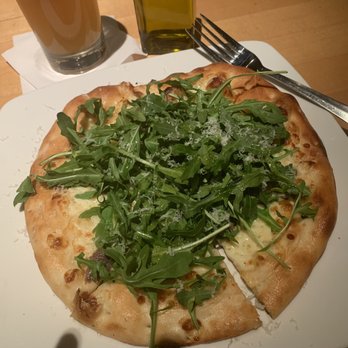 Upper Crust Wood Fired Pizza - My Napoli pizza! EVO, cheese blend, anchovies and fresh arugula ! - Pizza Near Me - Edmond, Oklahoma Upper Crust Wood Fired Pizza - My Napoli pizza! EVO, cheese blend, anchovies and fresh arugula ! - Pizza Near Me - Edmond, Oklahoma