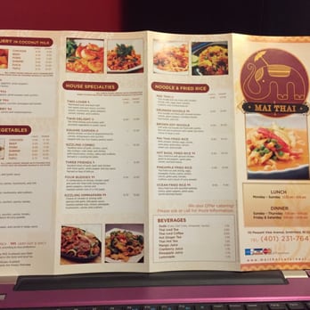 Mai Thai Cuisine - Menu side 2 - Thai Near Me - Smithfield, Rhode Island Mai Thai Cuisine - Menu side 2 - Thai Near Me - Smithfield, Rhode Island