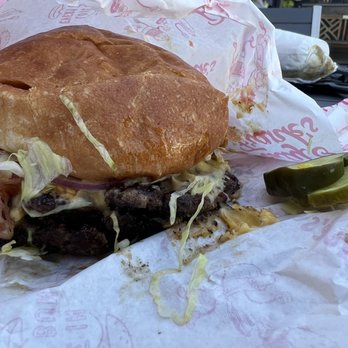 Patty and Frank’s - Bacon Cheese Burger Patty - Hot Dogs Near Me - Atlanta, Georgia Patty and Frank’s - Bacon Cheese Burger Patty - Hot Dogs Near Me - Atlanta, Georgia
