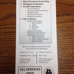 Neighborhood Wellness Center - Services offered at the wellness center in English.