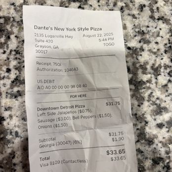 Dantes Pizzeria & Trattoria - Pizza Near Me - Grayson, Georgia