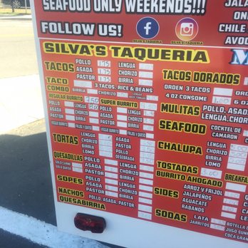 Silva’s Taqueria - Menu - Food Trucks Near Me - Modesto, California Silva’s Taqueria - Menu - Food Trucks Near Me - Modesto, California