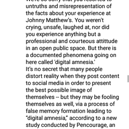 This is Johnny Mathews original response to my review...and then the edited response.