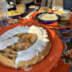 The Flying Biscuit Cafe - GA Peaches & Cream Waffle Breakfast