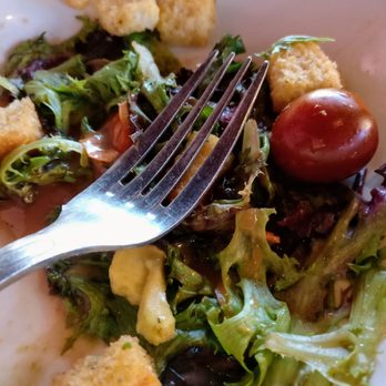 Yard House - ~ A almost finished eaten, delicious, Mixed Field Green Salad. ~ - New American Near Me - Boca Raton, Florida
