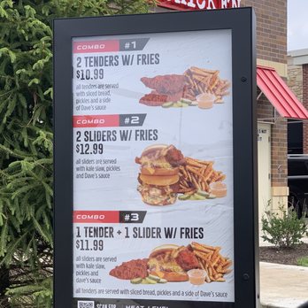 Dave's Hot Chicken - Drive thru menu - Chicken Shop Near Me - Naperville, Illinois