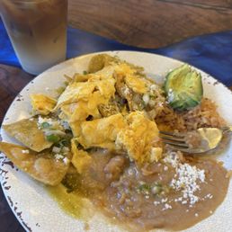 Chilaquiles and horchata