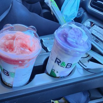 R&B Tea - Watermelon Stormy and Taro Stormy - Bubble Tea Near Me - Rosemead, California