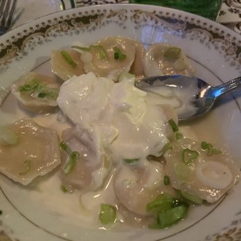 Kachka - The dumplings, photo after meal, what was left over we had 2 thanks to the waiters over ordering. Pretty but not tasty. - Russian Near Me - Portland, Oregon