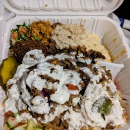 middle eastern and lamb platter middle eastern and lamb platter