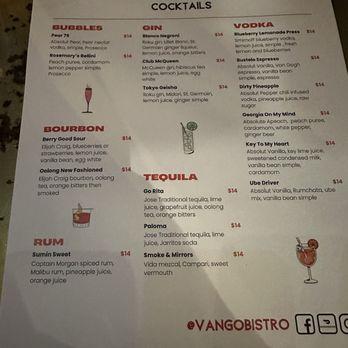 Vang Go Bistro - Menu - Comfort Food Near Me - Norfolk, Virginia
