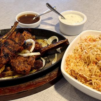 Aga's Restaurant & Catering - Lamb chops and Shrimp Biryani, both great, however naturally medium spicy, so be careful if you need mild. - Pakistani Near Me - Houston, Texas Aga's Restaurant & Catering - Lamb chops and Shrimp Biryani, both great, however naturally medium spicy, so be careful if you need mild. - Pakistani Near Me - Houston, Texas