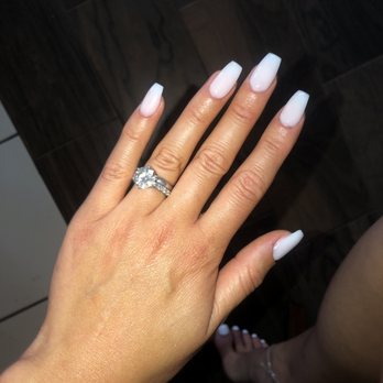 K Nails - Norco - Milky white dip powder done by Kaylee and gel pedicure done by Tracey. Amazing! - Nail Salons Near Me - Norco, California