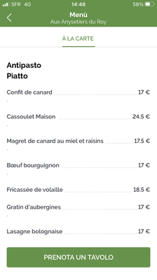 Menu photo 1 Aux Anysetiers du Roy Paris, 75 Menu photo 1 Aux Anysetiers du Roy Paris, 75