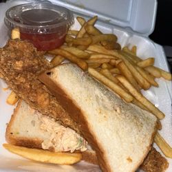 FATIMAH’s family’s fish and more - Fish sandwich  and french fries