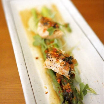 Prubechu - Delish! Asparagus with salmon and finandene. - Guamanian Near Me - San Francisco, California Prubechu - Delish! Asparagus with salmon and finandene. - Guamanian Near Me - San Francisco, California