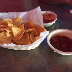 Cancun Mexican Restaurant - Warm chips with salsa