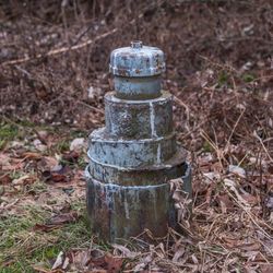 Centralia - Former borehole for a ventilation pipe located on the site of where a home once stood (December 2022). Photo by Julius von Brunk.