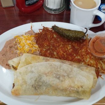 Rodeo Cafe - Enjoying a delicious breakfast burrito - Burgers Near Me - Pinon Hills, California Rodeo Cafe - Enjoying a delicious breakfast burrito - Burgers Near Me - Pinon Hills, California