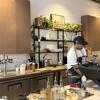 Neckar Coffee - Michael making our delicious chai and latte. - Coffee & Tea Near Me - Boise, Idaho Neckar Coffee - Michael making our delicious chai and latte. - Coffee & Tea Near Me - Boise, Idaho