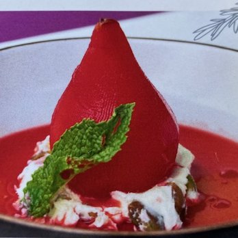 Lavender Cafe & Bistro - pear dessert on menu. - Cafes Near Me - Naples, Florida Lavender Cafe & Bistro - pear dessert on menu. - Cafes Near Me - Naples, Florida