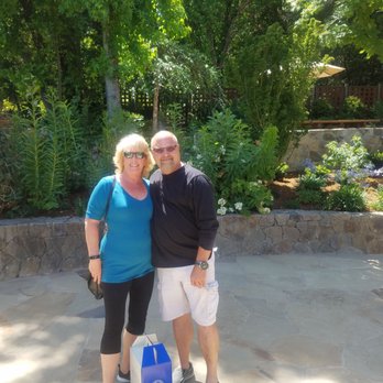 Rombauer Vineyards - Us at the front walkway. - Wineries Near Me - St. Helena, California