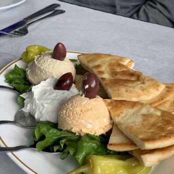 Hellas Restaurant - Assorted spreads with warm pita - Bakeries Near Me - Tarpon Springs, Florida Hellas Restaurant - Assorted spreads with warm pita - Bakeries Near Me - Tarpon Springs, Florida