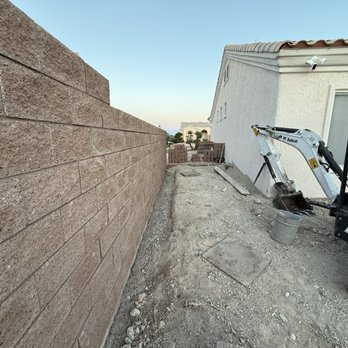 GT Professional Services - One of three 6FT block walls - Masonry/Concrete Near Me