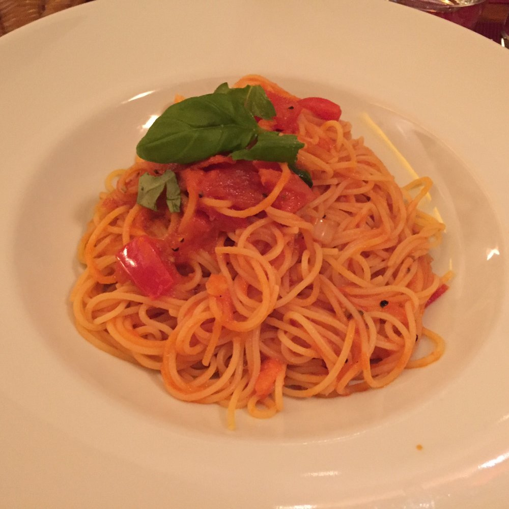 Angelo - Spaghetti with Basil and Tomato Sauce - delicious!!! - Italian Near Me - Cologne, NW Angelo - Spaghetti with Basil and Tomato Sauce - delicious!!! - Italian Near Me - Cologne, NW