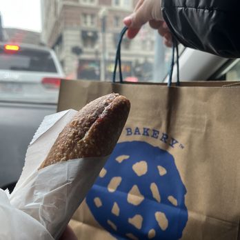 Levain Bakery - Back Bay, Boston - Baguette with butter and jam - Bakeries Near Me - Boston, Massachusetts Levain Bakery - Back Bay, Boston - Baguette with butter and jam - Bakeries Near Me - Boston, Massachusetts