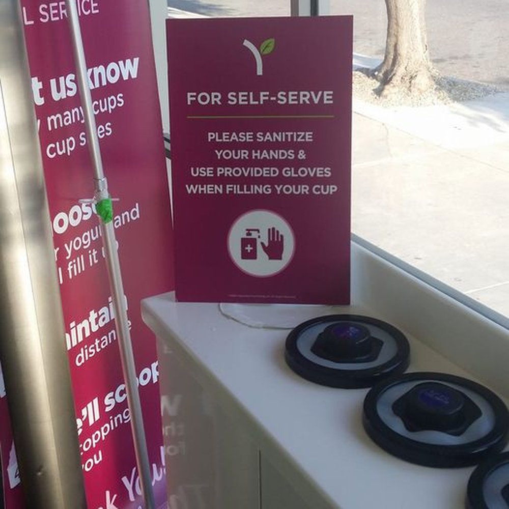Yogurtland - Hand sanitizer and gloves. - Ice Cream & Frozen Yogurt Near Me - Los Angeles, California Yogurtland - Hand sanitizer and gloves. - Ice Cream & Frozen Yogurt Near Me - Los Angeles, California