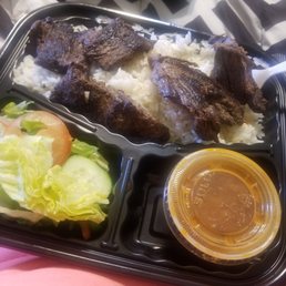 Hanger Steak, White Rice, Beans, and Salad! Delishhhh