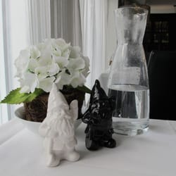 Regent of Rotorua - Restaurant centerpieces - gnomes!