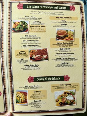 Menu photo 4 Hula Hut Avila Beach, CA