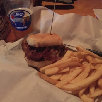 Hops Haven - Burger with egg, bacon, cheese, Sheboygan hard roll.  Goes well with beer. - Pubs Near Me - Sheboygan, Wisconsin