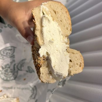 Ess-a-Bagel - I like cream cheese but this is ridiculous - Bagels Near Me - New York, New York