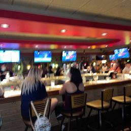 Inside of restaurant from the bar. Inside of restaurant from the bar.