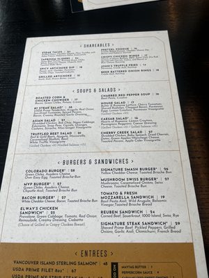Menu photo 1 Elway's Denver, CO