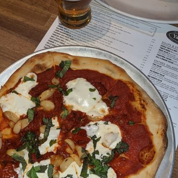 Yard House - Pizza Margherita ($14.79) and Kurobuta burger ($13.49) Kurobuta Pork* Margherita** - New American Near Me - Washington, DC, District of Columbia