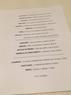Menu photo 2 Nerua Bilbao, BI