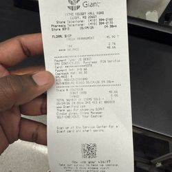 Giant Food - Receipt