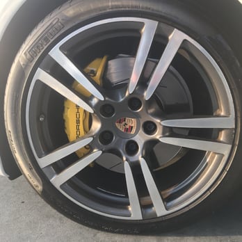 Cypress Autobody - Speed Yellow Panamera Brake Calipers - Auto Detailing Near Me - Hermosa Beach, California